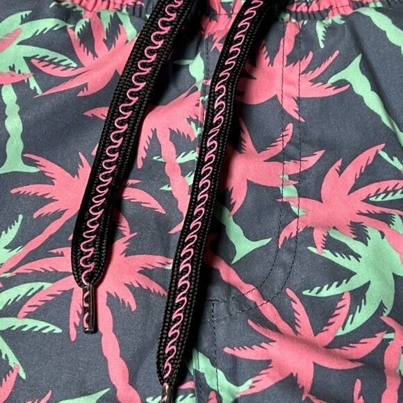 Surf Society Swim Trunks Mens Medium AOP Beach‎ Palm Trees Surf Print Mesh Lined - Picture 5 of 5